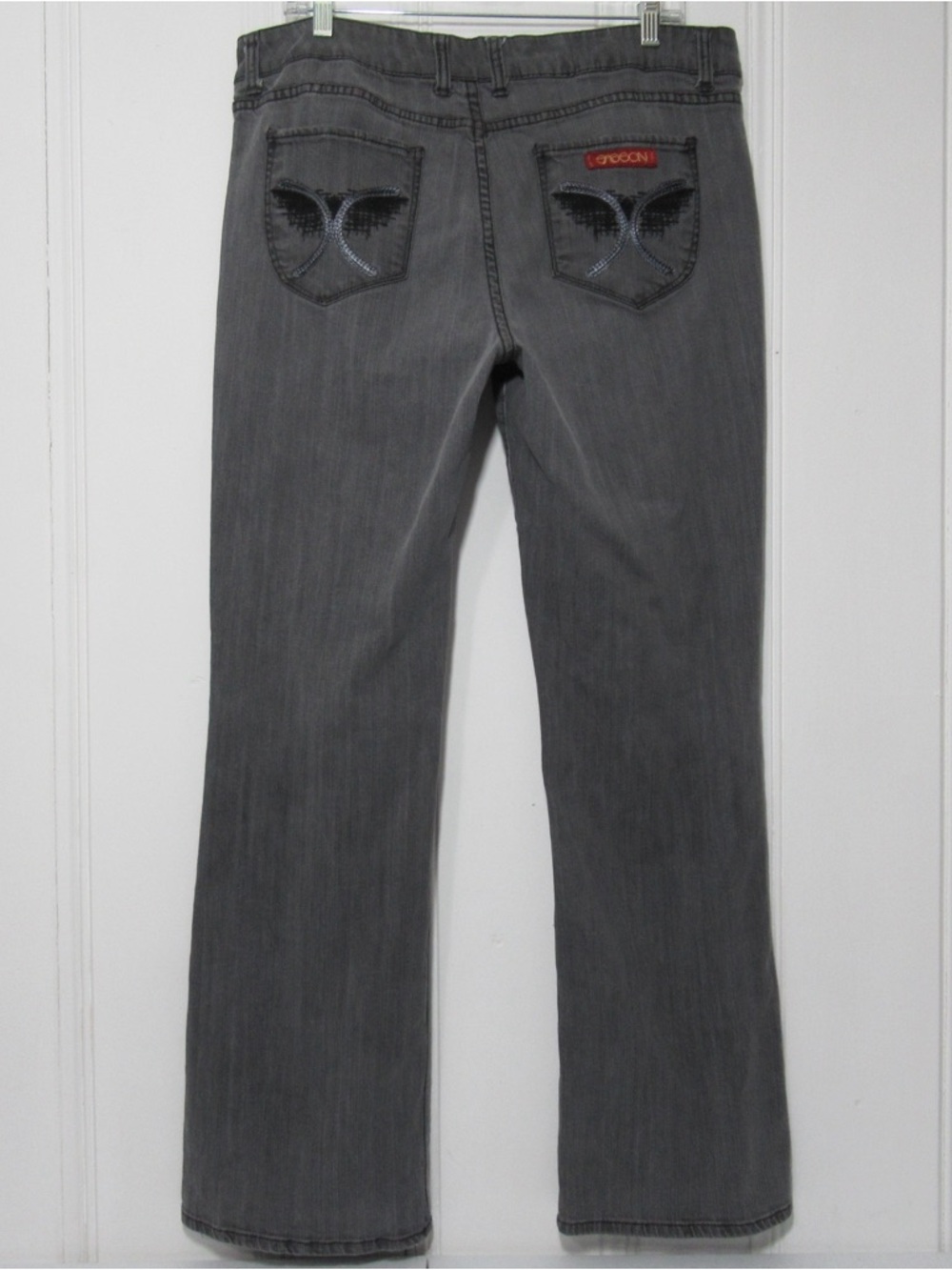 Sasson Gray Boot Cut Boogie Denim Jeans Size 16